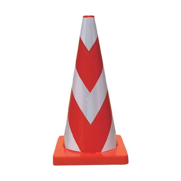 安全興業 ANZEN 安全コーン Wコーン 赤白3段 高輝度反射タイプ KEY-794K 1本 652-8064（直送品）