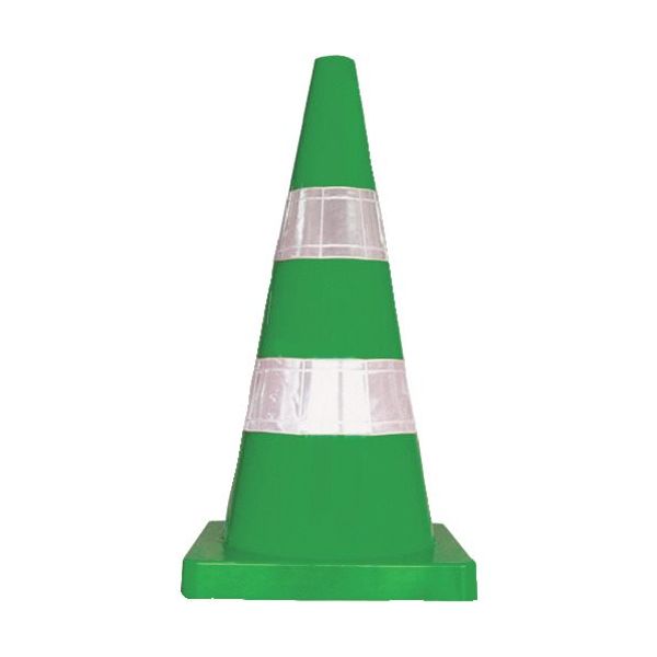 安全興業 ANZEN 安全コーン Wコーン 緑白2段 反射リングタイプ KEY-794BO 1本 652-8051（直送品）