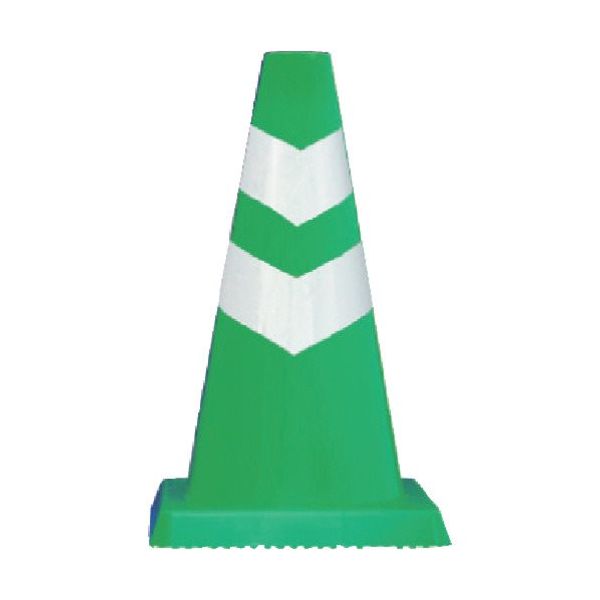 安全興業 安全コーン ミニスコッチコーン 緑 SCG-450 1本 652-8075（直送品）