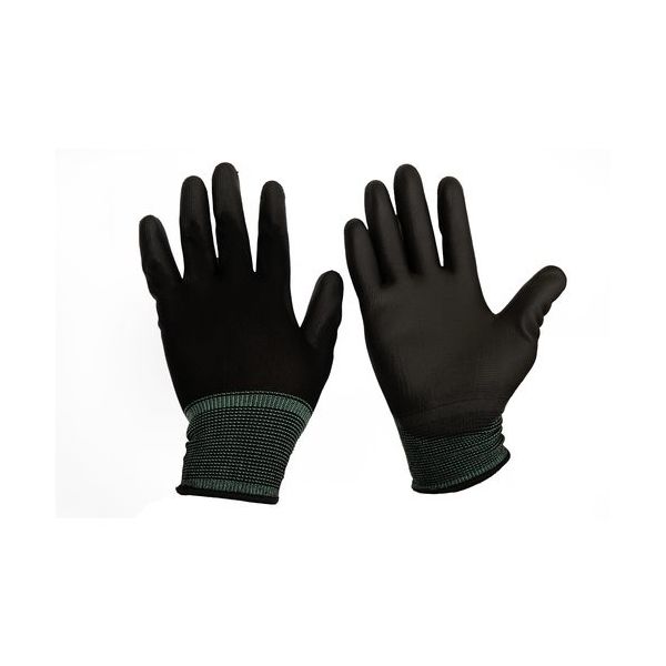 ペンギンエース LOGLOVEウレタン背抜き手袋 黒 10双組 Mサイズ LOGLOVE-UR-BK-M 1袋(10双)（直送品）