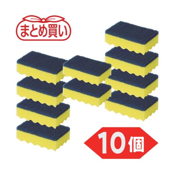 トラスコ中山 TRUSCO まとめ買い 抗菌ハードスポンジ イエロー 10個入 HS-Y-10P 1パック(10個) 667-0011（直送品）
