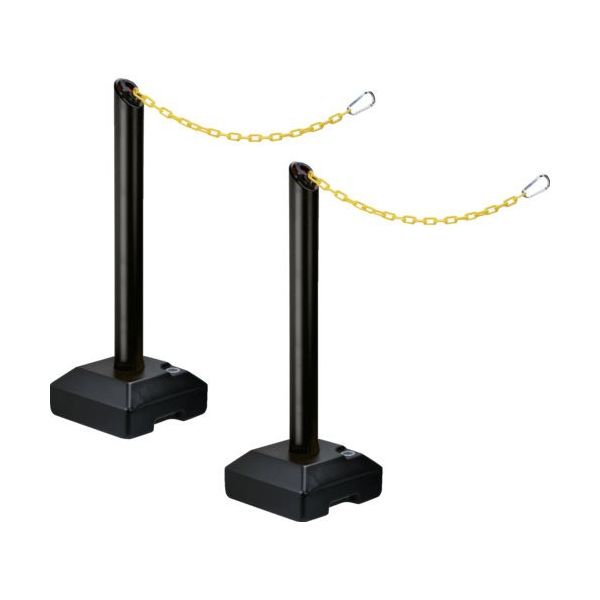 中発販売 Reelex プラチェーン内蔵ポールバリネオ2 2本セット ブラック BN-685BSTSET 1セット(1本) 659-1016（直送品）