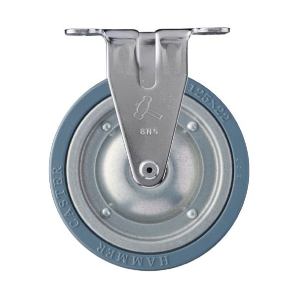 ハンマーキャスター ハンマー 固定式ゴム車輪(スチールホイール)125mm 420ER-PR125 1個 814-0628（直送品）