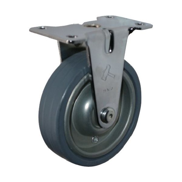 ハンマーキャスター ハンマー 固定式ゴム車輪(スチールホイール)75mm 420ER-PR75 1個 814-0630（直送品）