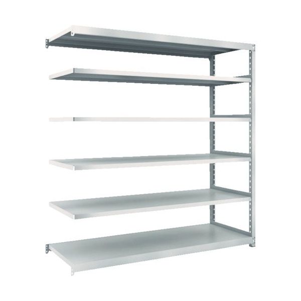 TRUSCO スチールラック M2型軽中量棚 860X300XH1500 6段 連結 ネオグレー M2-5336B NG 1セット(1台)（直送品）