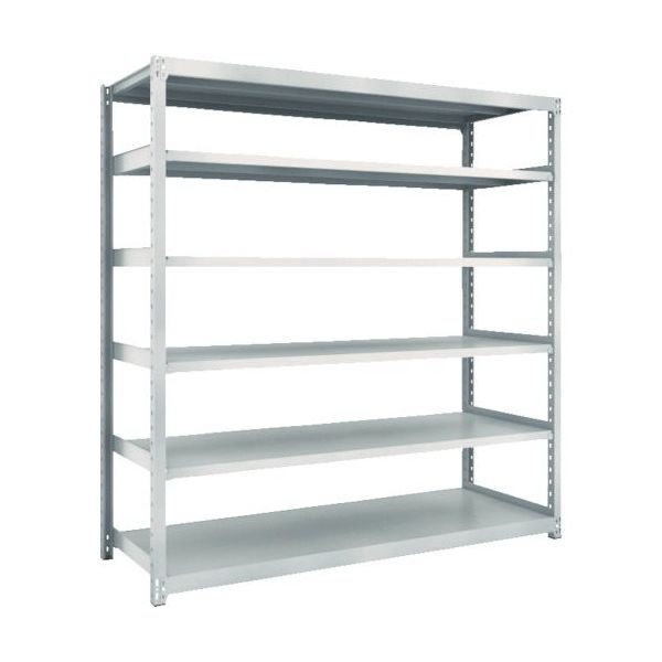 TRUSCO スチールラック M2型軽中量棚 1160X300XH1500 6段 単体 ネオグレー M2-5436 NG 1セット(1台)（直送品）