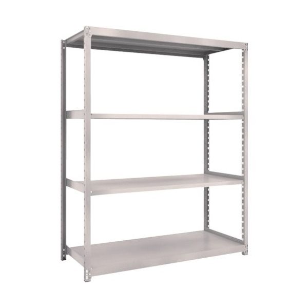 TRUSCO スチールラック M2型軽中量棚 1460X600XH2100 4段 単体 ネオグレー M2-7564 NG 1セット(1台)（直送品）