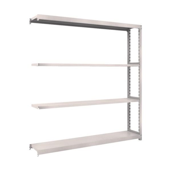 TRUSCO スチールラック M2型軽中量棚 1760X300XH2100 4段 連結 ネオグレー M2-7634B NG 1セット(1台)（直送品）