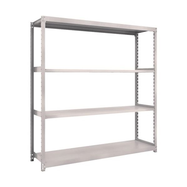 TRUSCO スチールラック M2型軽中量棚 1760X450XH2100 4段 単体 ネオグレー M2-7644 NG 1セット(1台)（直送品）