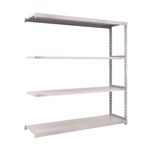 TRUSCO スチールラック M2型軽中量棚 1760X450XH2100 4段 連結 ネオグレー M2-7644B NG 1セット(1台)（直送品）