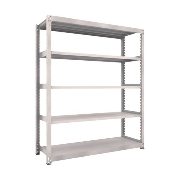 TRUSCO スチールラック M5型中量棚 900X471XH2400 5段 単体 ネオグレー M5-8355 NG 1セット(1台)（直送品）