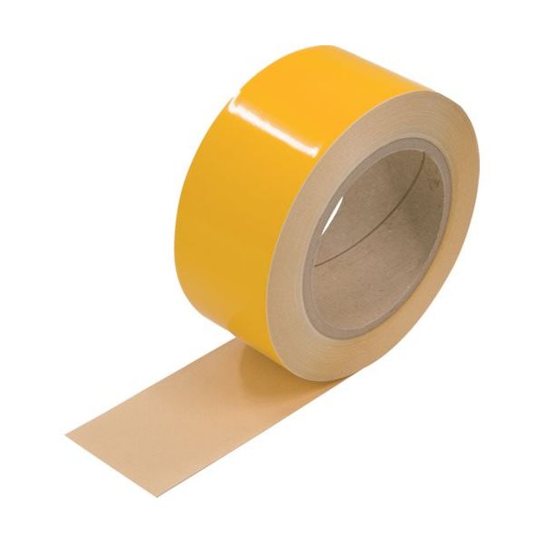 トラスコ中山 TRUSCO 強粘着・高耐久ラインテープ(屋内/屋外兼用) 黄 幅50MM×長さ20M TLTO-5020Y 1巻（直送品）