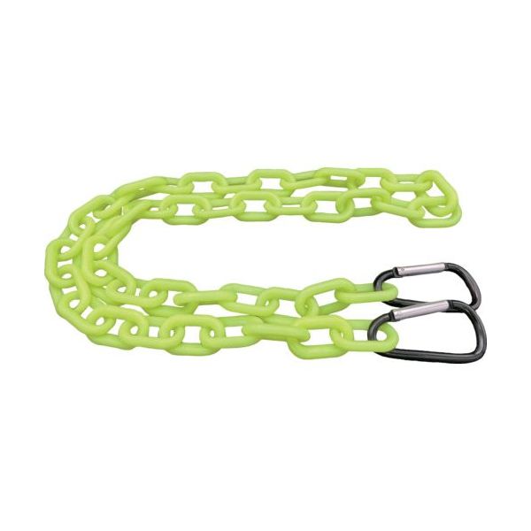 東京パーツセンター ラクテム プラチェーン カット品 カラビナフック付 蛍光 L1000 PCHF-1000 1本 560-8275（直送品）