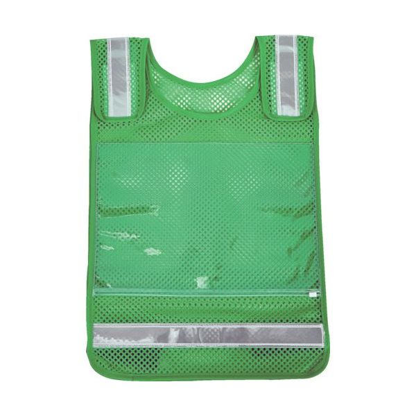 トラスコ中山 TRUSCO 肩調整付ゼッケンベスト メッシュグリーン TMNV-GN 1着 511-7014（直送品）