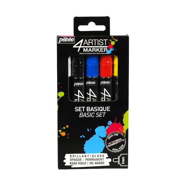 ペベオ・ジャポン ペベオ 4アーティスト マーカー スタンダード5色セット(4mm) 580891 1個 528-7691（直送品）