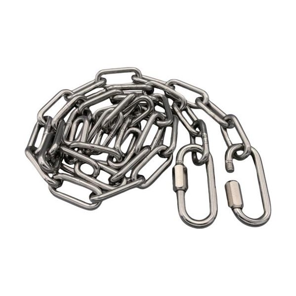 東京パーツセンター ラクテム 溶接チェーン ステンレス 線径4mm 2M リングキャッチ付 WCSR2 1本 536-5725（直送品）