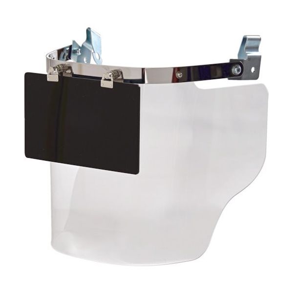 トラスコ中山 TRUSCO ヘルメット取付型大型防災面 クリア(前面プレートあり) LFSW-C 1個 533-4259（直送品）