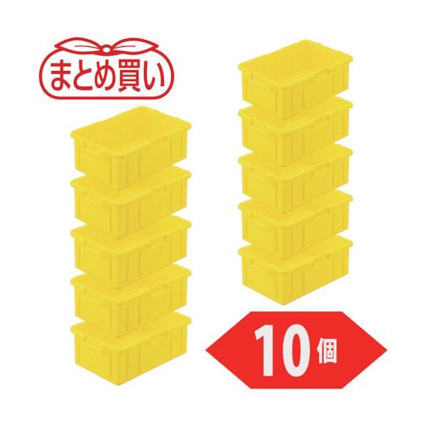 トラスコ中山 TRUSCO まとめ買い NS型コンテナ 10L イエロー 10個 NS-10N-Y-10P 1組(10個) 539-0615（直送品）