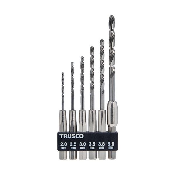 トラスコ中山 TRUSCO 六角軸鉄工ドリル 6本組 T6SDN-6AS 1セット 562-4132（直送品）