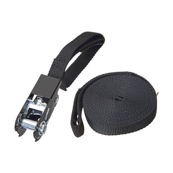 トラスコ中山 TRUSCO 簡易結束ベルト 25mmX5m アイタイプ 黒(ラチェット機能あり) TSB-255I-BK 1本（直送品）