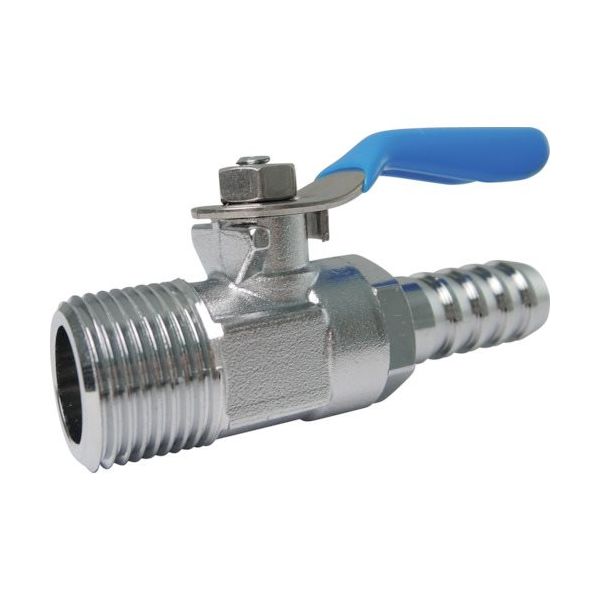 トラスコ中山 TRUSCO ミニボールバルブ ホースニップル型 R3/8×9mm MH3009 1個 560-3212（直送品）