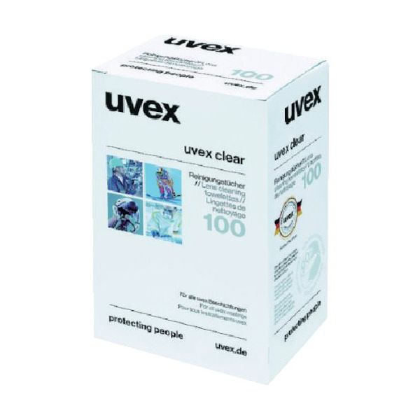 ウベックス UVEX メガネクリーナー 9963005 1箱(100枚) 553-2989（直送品）