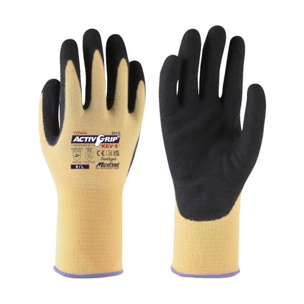 東和コーポレーション トワロン 耐切創手袋 アクティブグリップアドバンスKEVーS 9/L 591S-9L 1双 567-4276（直送品）