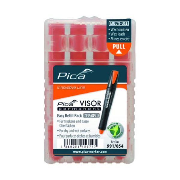 ピカコーポレイション ピカマーカー パーマネントマルチマーカー"VISOR用替え オレンジ 4本入り 991054 1箱(4本)（直送品）