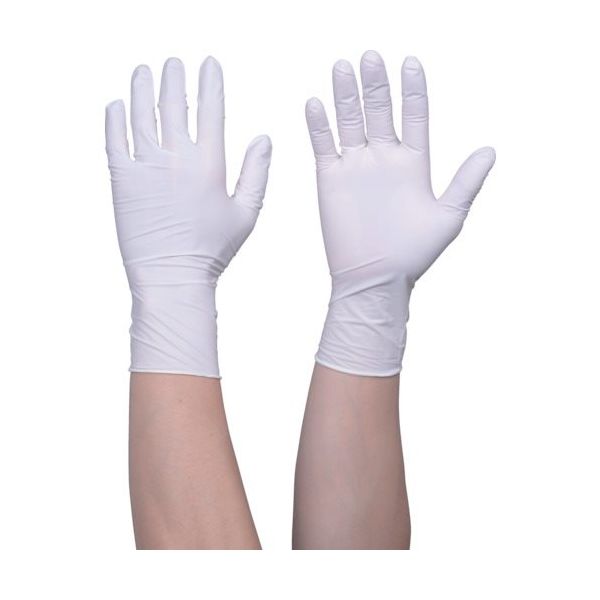 TRUSCO まとめ買い 使い捨てニトリル手袋TGスタンダード 0.08粉無白L 100枚 10箱 TGNN08WL10P（直送品）