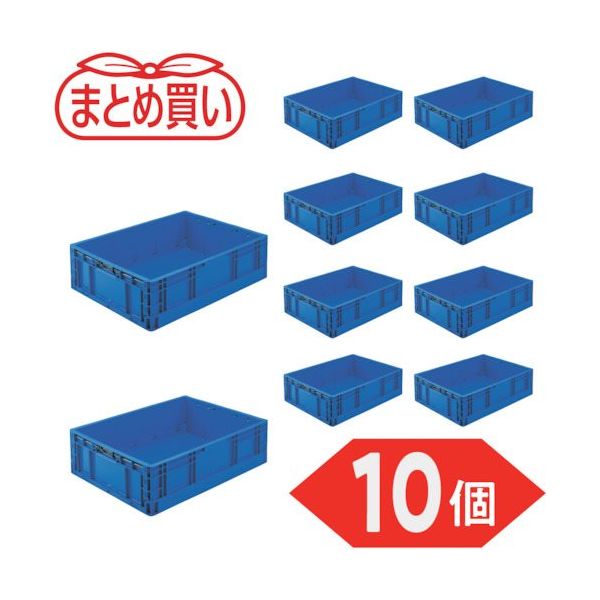 TRUSCO 【まとめ買い】オリコン TPO型 折りたたみコンテナ TP規格 53L ダークブルー 10個 TPO-462-DB-10P（直送品）