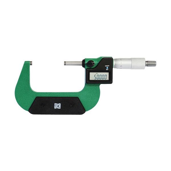 新潟精機 SK デジタル外側マイクロメータ QEM133ー75 測定範囲50~75mm 1台 597-8838（直送品）