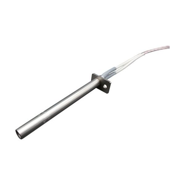 平和電機 カートリッジヒーター φ10X400 220Vー800W (フランジ有り) ECH-D10-L400-F 1本 595-4688（直送品）