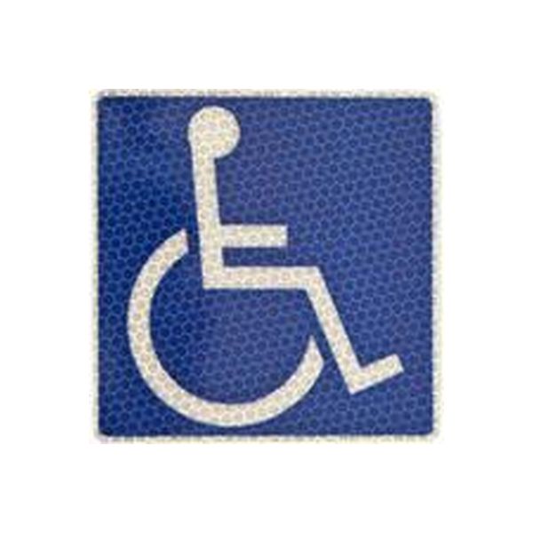 安全興業 車椅子マーク　プリズム反射　貼ってはがせるタイプ 4573401041584-10 1箱（10個入）（直送品）