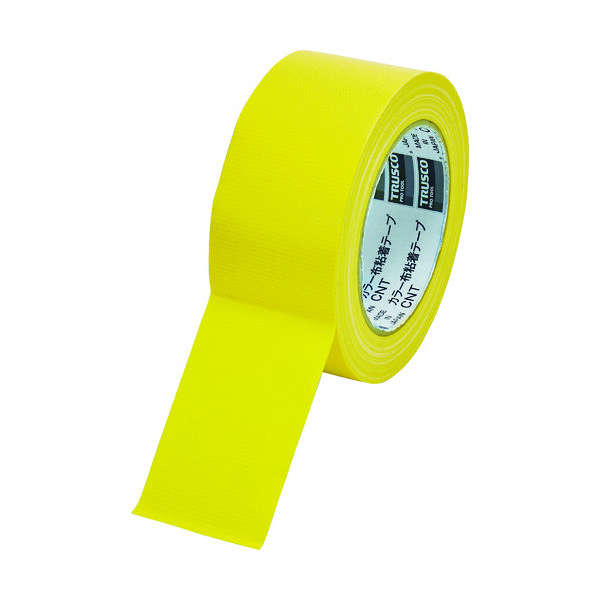 トラスコ中山 TRUSCO カラー布粘着テープ 幅50mm長さ25m イエロー CNT-5025-Y 1巻 102-6000（直送品）