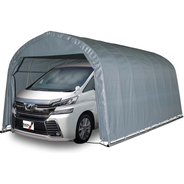 南榮工業 ワンボックス車用パイプ車庫(ベース式) 3256B　GR 1セット（直送品）