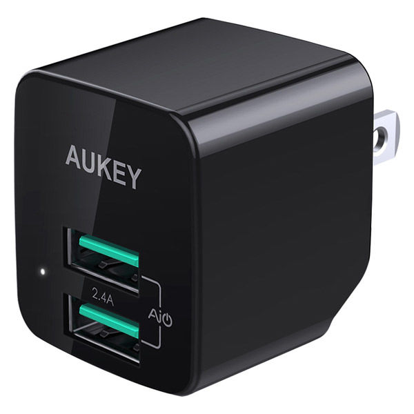 AUKEY USB充電器 Minima Duo 12W USB-A 2 ブラック PA-U32-BK 1個