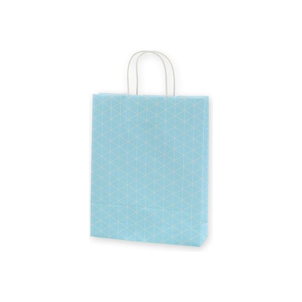 【ケース販売】HEIKO 紙袋 25チャームバッグ MS1 スクエア ブルー 003276712  1ケース(50枚入×4袋)（直送品）