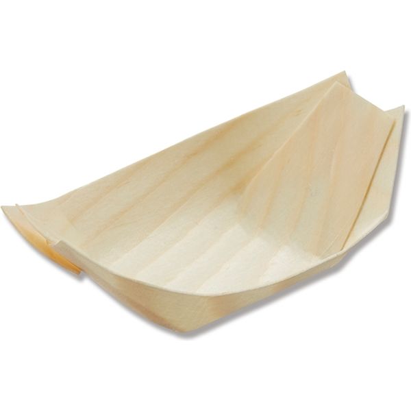 シモジマ スワン エゾ松舟皿 2.5寸 004636342 1セット(100枚入×40袋 合計4000枚)（直送品）