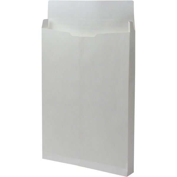 角２　ホワイト保存袋　ハトメ紐なし　マチ幅３５ｍｍ ＢＫ２１２２Ｎ １箱（100枚） イムラ封筒（直送品）