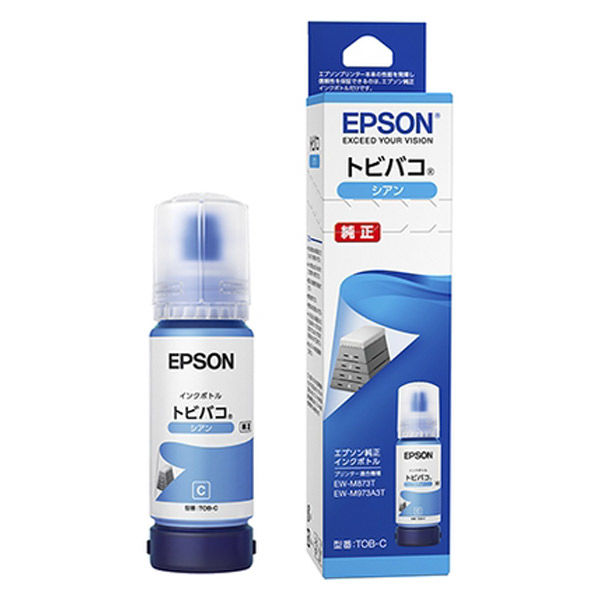 エプソン（EPSON） 純正インクボトル TOB-C（トビバコ） シアン 1個