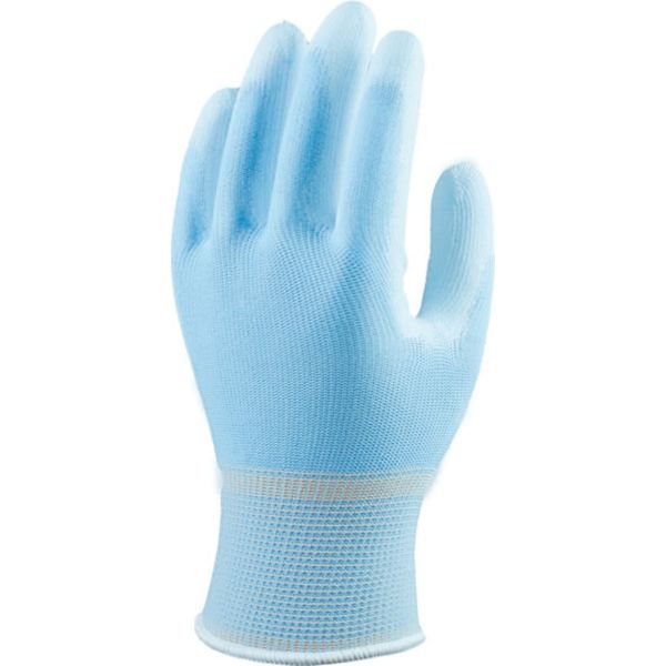 おたふく手袋 LL ブルー 13Gウレタン背抜 A-384 1袋（10双）