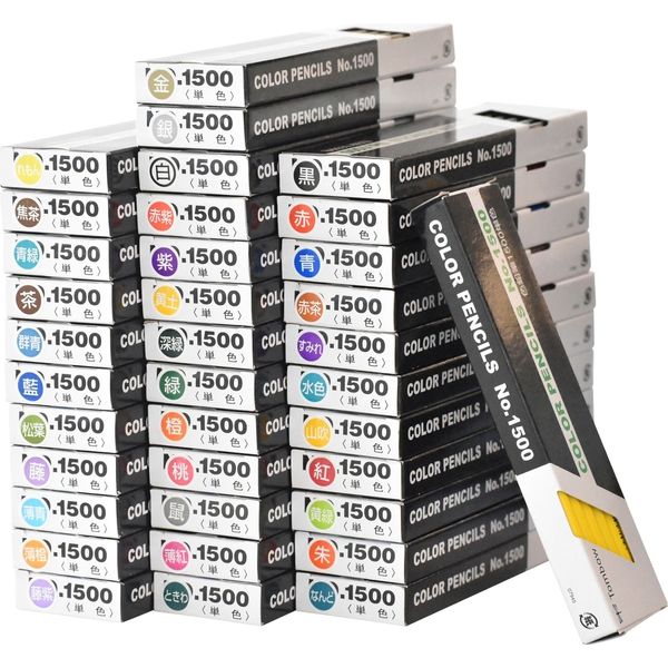 トンボ鉛筆 色鉛筆1500セット 36色×各12本 合計432本 1500-36CS 1