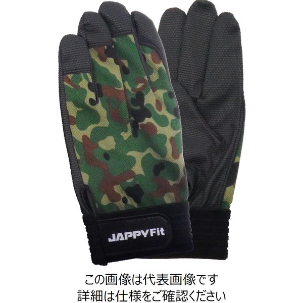因幡電機産業 作業用手袋 緑迷彩 JPF178MGL 1セット(4双)（直送品）
