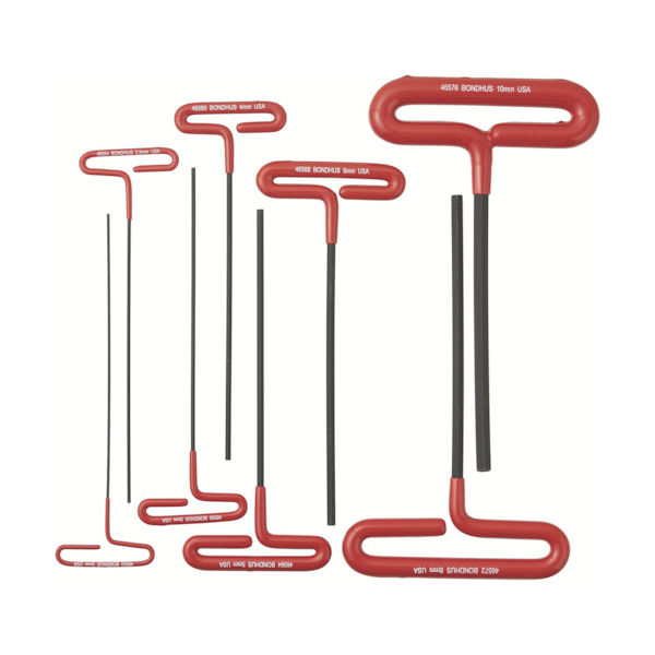 BONDHUS ループ・Tーハンドル ロングセット(クッション・グリップ付) セット8本組(2ー10mm) CTHX80M-9 1セット（直送品）