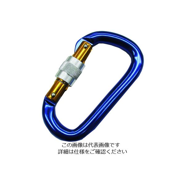 水本機械製作所 水本 アルミカラビナ環付(ブルー) 線径12mm 長さ116mm B-1451 1個 204-8692（直送品）