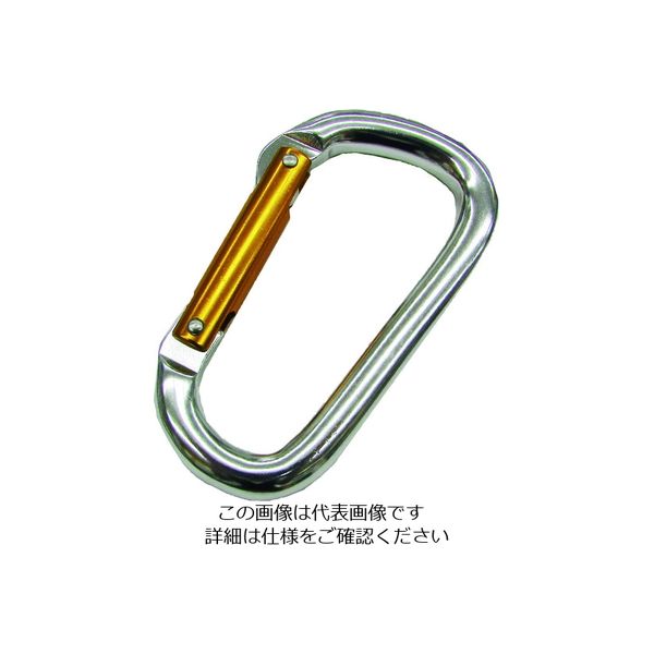 水本機械製作所 水本 アルミカラビナ環なし(シルバー) 線径11mm 長さ101mm B-1444 1個 204-8723（直送品）