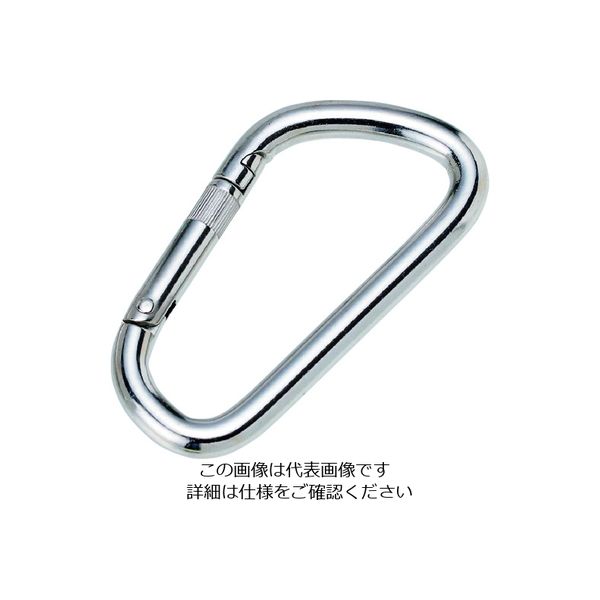 水本機械製作所 水本 ステンレス カラビナD型(環なし) SUS316 線径10mm 長さ113mm (1個入) B-2639 1個（直送品）