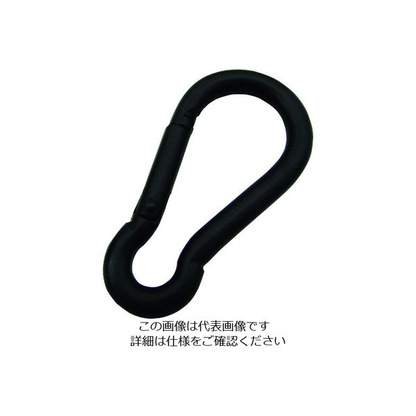 水本機械製作所 水本 ステンレス スナップフックB型 黒色塗装 線径8mm 長さ80mm B-2840 1個 202-1972（直送品）