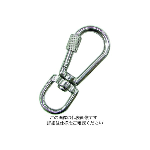 水本 ステンレス 環付スナップフック NBL型(スイベルタイプ) 線径6mm 長さ84.5mm (1個入) B-2668 1個（直送品）