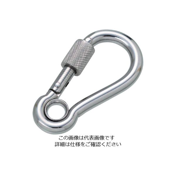水本機械製作所 水本 ステンレス 環付スナップフックNA型(リング付) 線径4mm 長さ45mm(1個入) B-2791 1個（直送品）